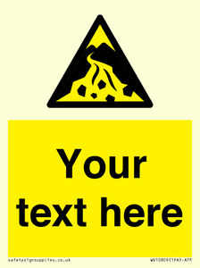 Custom Warning: Debris flow zone